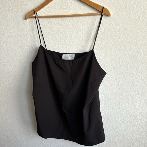 NWOT Mare Mare Anthropologie Simple Black Spaghetti Strap Tank Top Size M - Picture 3 of 5